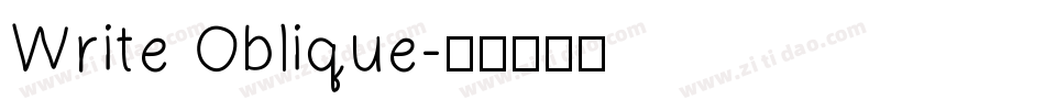 Write Oblique字体转换